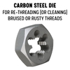 Drill America 6 Piece Carbon Steel NPT Hex Die Set in Wooden Case DWTHXNPT-SET